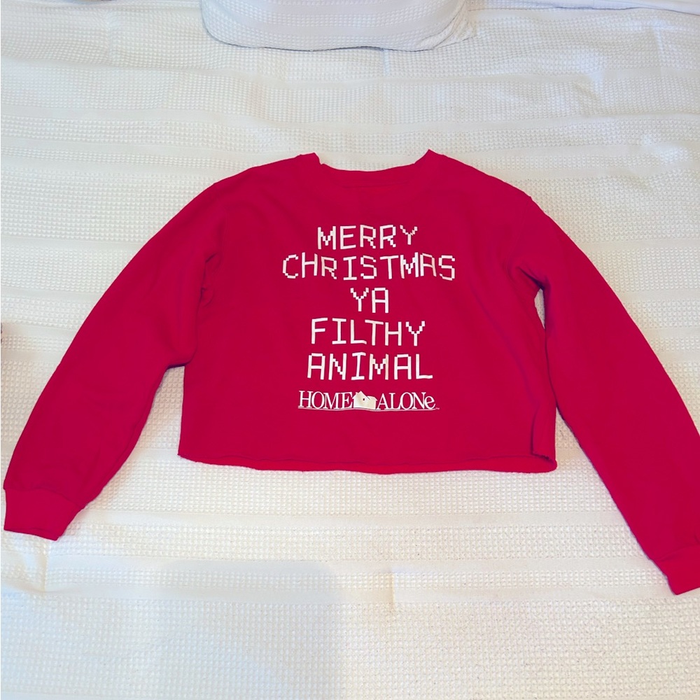 Size Large crop fleece sweater